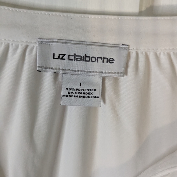 Liz Claiborne L Cream Top - Picture 7 of 7